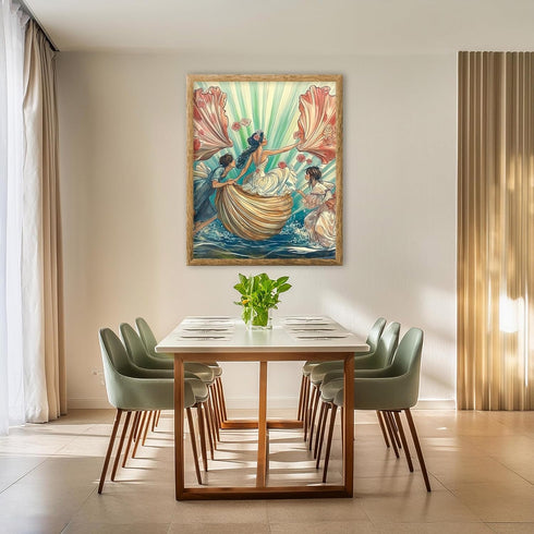 Posterizer 1 pcs-The Birth of Venus classic painting Italian Renaissance inspired art-Kids Room Art-Coastal & Nautical Art- Gift for Men Women Ent...